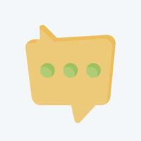 Icon Dual Message. related to Speech symbol. flat style. design editable vector