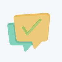 Icon Chat. related to Speech symbol. flat style. design editable 1 1 vector
