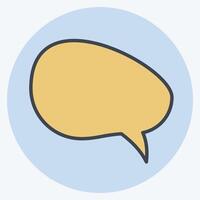 Icon Speech Bubble. related to Speech symbol. color mate style. design editable vector