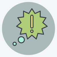 Icon New Idea. related to Speech symbol. color mate style. design editable vector