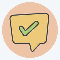 Icon Problem Solving. related to Speech symbol. color mate style. design editable vector