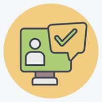 Icon Chat. related to Speech symbol. color mate style. design editable vector