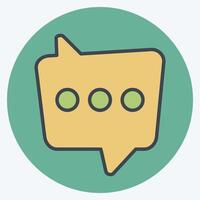 Icon Dual Message. related to Speech symbol. color mate style. design editable vector