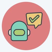 Icon Chatbot. related to Speech symbol. color mate style. design editable vector