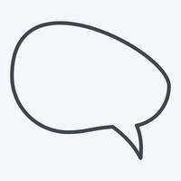 Icon Speech Bubble. related to Speech symbol. line style. design editable vector