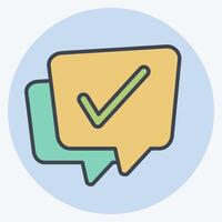 Icon Chat. related to Speech symbol. color mate style. design editable 1 1 vector