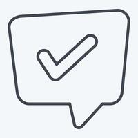 Icon Problem Solving. related to Speech symbol. line style. design editable vector