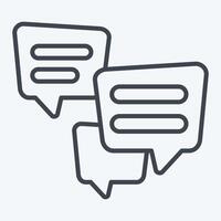 Icon Multiple Chat. related to Speech symbol. line style. design editable vector