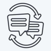 Icon Exchanging Opinions. related to Speech symbol. line style. design editable vector