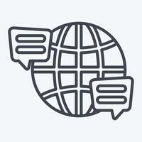 Icon Language. related to Speech symbol. line style. design editable vector