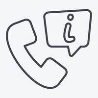 Icon Info Line. related to Speech symbol. line style. design editable vector