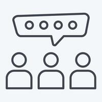 Icon Group Talk. related to Speech symbol. line style. design editable vector