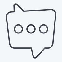 Icon Dual Message. related to Speech symbol. line style. design editable vector