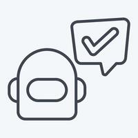 Icon Chatbot. related to Speech symbol. line style. design editable vector