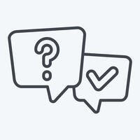 Icon FAQ. related to Speech symbol. line style. design editable vector