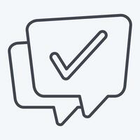 Icon Chat. related to Speech symbol. line style. design editable 1 1 vector