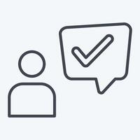 Icon Customer Experience. related to Speech symbol. line style. design editable vector