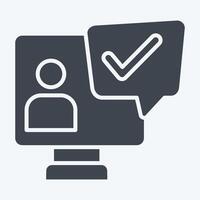 Icon Chat. related to Speech symbol. glyph style. design editable vector