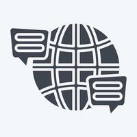 Icon Language. related to Speech symbol. glyph style. design editable vector