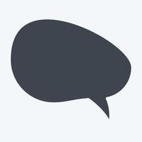 Icon Speech Bubble. related to Speech symbol. glyph style. design editable vector