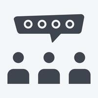 Icon Group Talk. related to Speech symbol. glyph style. design editable vector