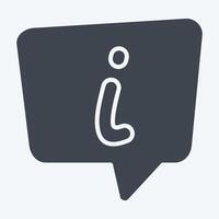 Icon Info. related to Speech symbol. glyph style. design editable vector