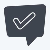 Icon Problem Solving. related to Speech symbol. glyph style. design editable vector
