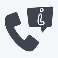 Icon Info Line. related to Speech symbol. glyph style. design editable vector