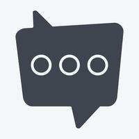 Icon Dual Message. related to Speech symbol. glyph style. design editable vector