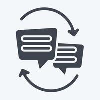 Icon Exchanging Opinions. related to Speech symbol. glyph style. design editable vector