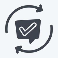 Icon Comments. related to Speech symbol. glyph style. design editable vector