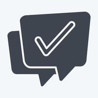 Icon Chat. related to Speech symbol. glyph style. design editable 1 1 vector