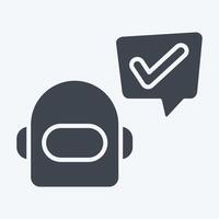 Icon Chatbot. related to Speech symbol. glyph style. design editable vector