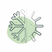 Icon Thermoregulation. related to Bedding symbol. Color Spot Style. design editable vector