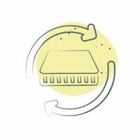 Icon Mattress 3. related to Bedding symbol. Color Spot Style. design editable vector