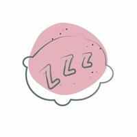 Icon Pillow. related to Bedding symbol. Color Spot Style. design editable vector