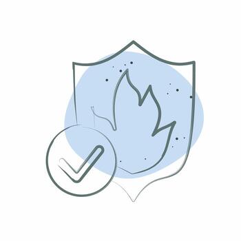 Icon Fireproof. related to Bedding symbol. Color Spot Style. design editable vector