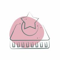 Icon Mattress 2. related to Bedding symbol. Color Spot Style. design editable vector