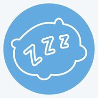 Icon Pillow. related to Bedding symbol. blue eyes style. design editable vector