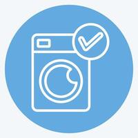 Icon Washing Machine. related to Bedding symbol. blue eyes style. design editable vector