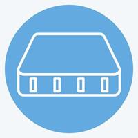 Icon Mattress. related to Bedding symbol. blue eyes style. design editable vector
