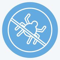 Icon No Bugs. related to Bedding symbol. blue eyes style. design editable vector
