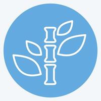 Icon Bamboo. related to Bedding symbol. blue eyes style. design editable vector