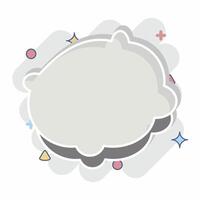 Icon Pillows. related to Bedding symbol. comic style. design editable vector