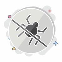Icon No Bugs. related to Bedding symbol. comic style. design editable vector