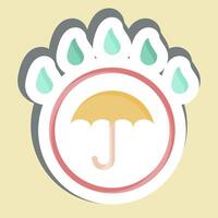 Sticker Waterproof. related to Bedding symbol. design editable vector