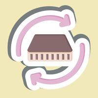 Sticker Mattress 3. related to Bedding symbol. design editable vector