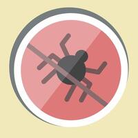 Sticker No Bugs. related to Bedding symbol. design editable vector