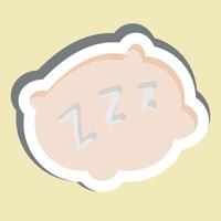 Sticker Pillow. related to Bedding symbol. design editable vector