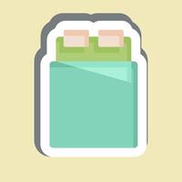 Sticker Bed 2. related to Bedding symbol. design editable vector